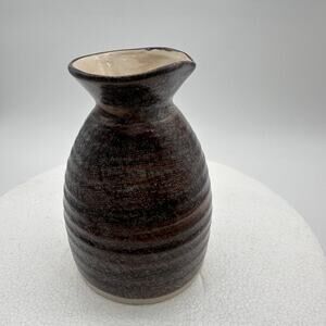 Tokkuri Ceramic Japanese Sake Decanter Vase vessel Pitcher Sake Brown texture
